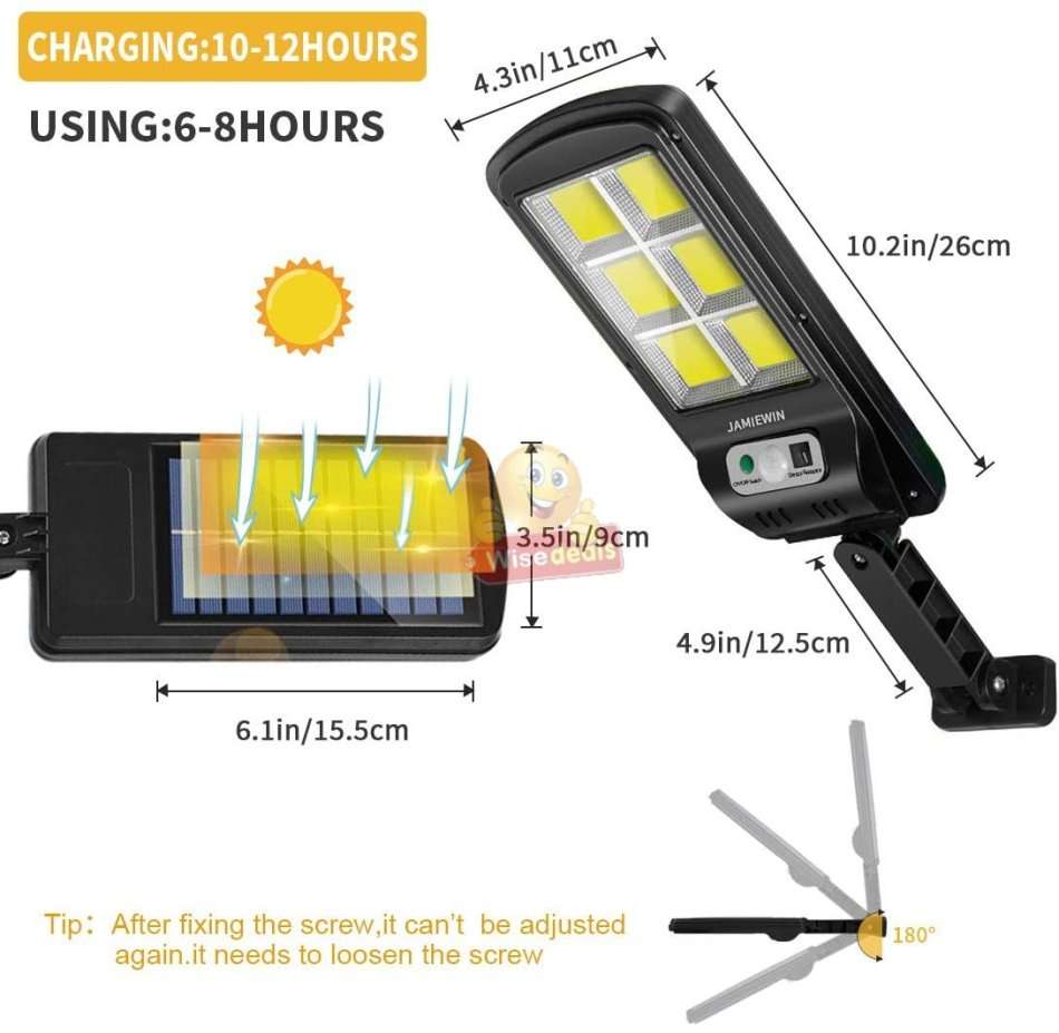 Super Bright 100 LED Solar Sensor Wall Light with 3 Setting Modes