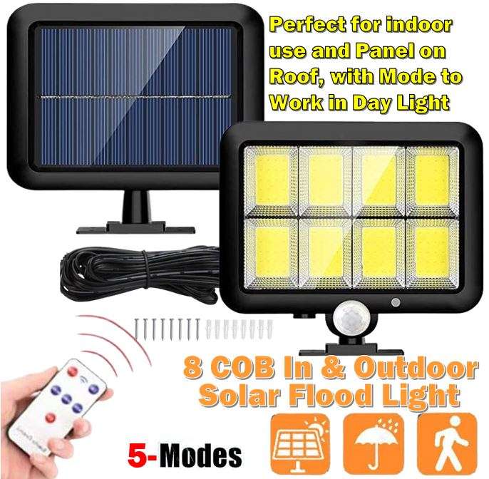 COB LED Multi functional SOLAR Energy Flood Light Kit with Remote Control & 5 Modes