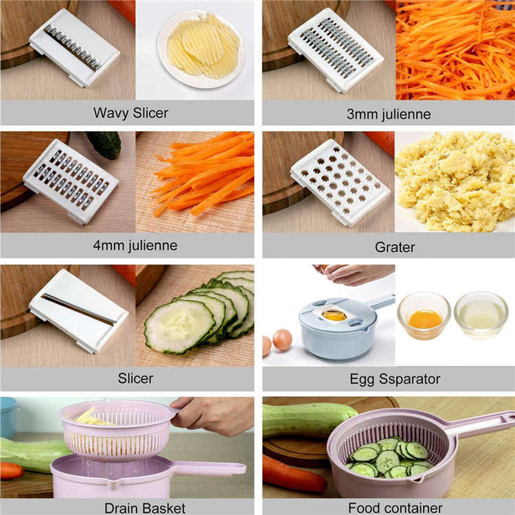 9 in 1 Washing and Cutting Vegetable Basket