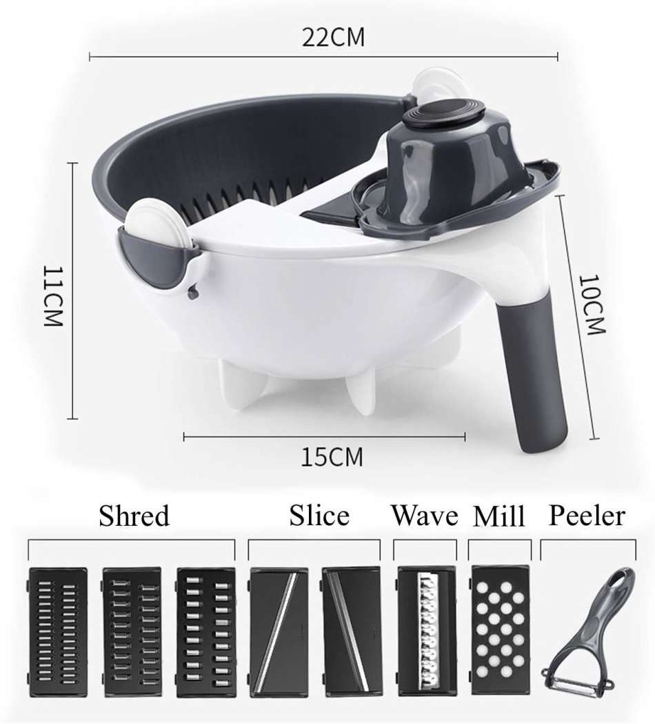 9 in 1 Washing and Cutting Vegetable Basket