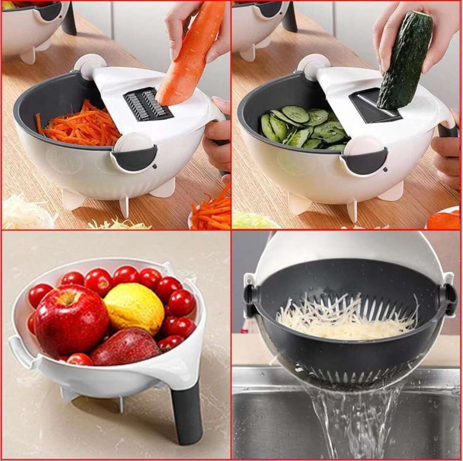 9 in 1 Washing and Cutting Vegetable Basket