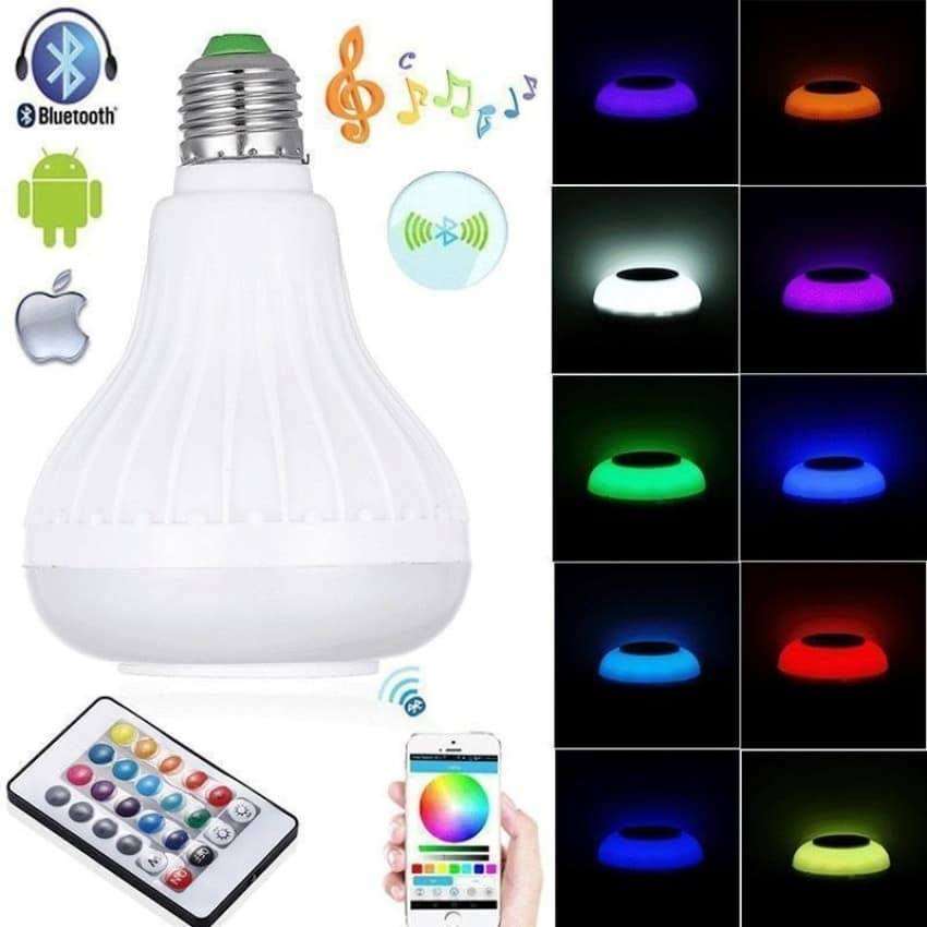 Bluetooth Speaker LED 16 Colour Bulb Light with Remote Control