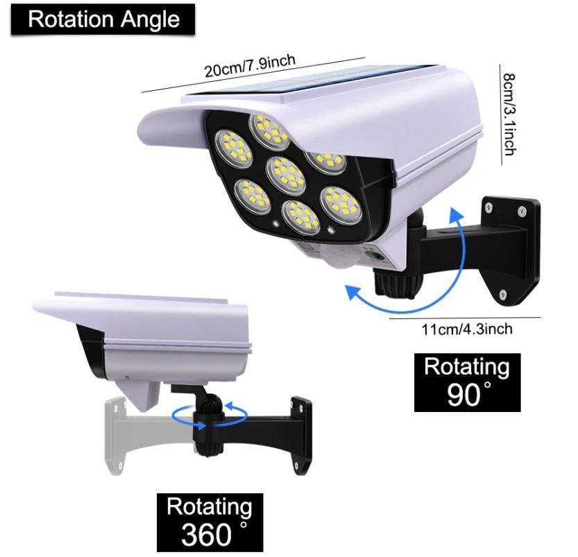 Solar Security Motion Sensor Flood Light with Remote Control
