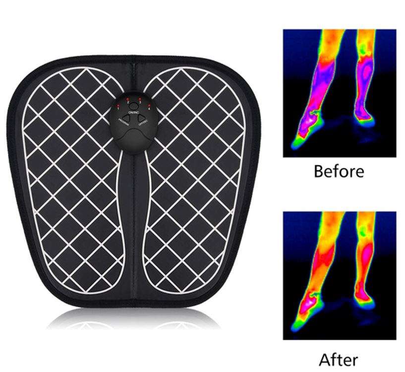 Electric EMS Foot Muscle Massager with 6 Modes, 10 Levels, 15 Minutes Auto Cycle
