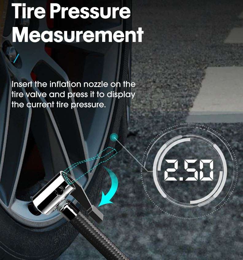 LCD Display Air Pump with 3 Nozzles