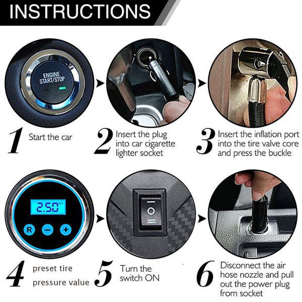 LCD Display Air Pump with 3 Nozzles