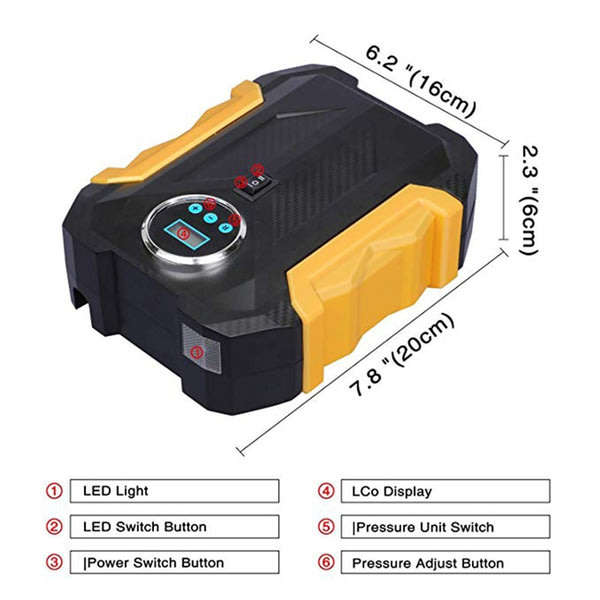 LCD Display Air Pump with 3 Nozzles