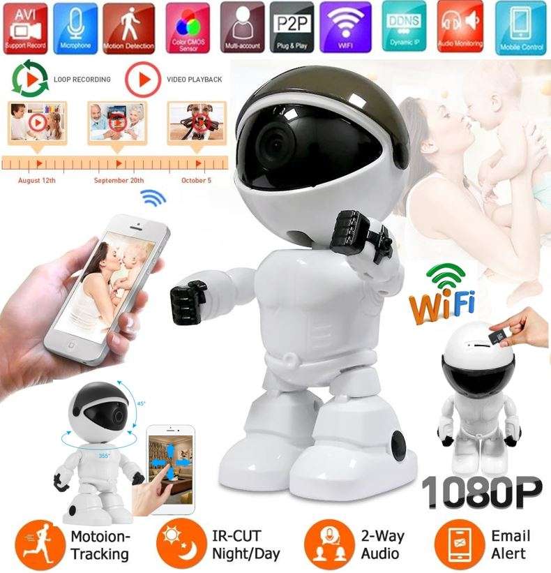 Wireless ROBOT WIFI IP Security Surveillance Camera