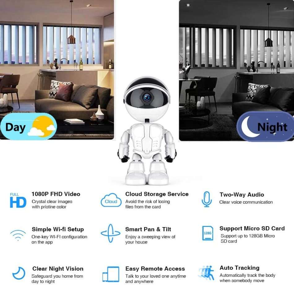 Wireless ROBOT WIFI IP Security Surveillance Camera
