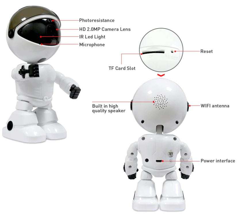 Wireless ROBOT WIFI IP Security Surveillance Camera