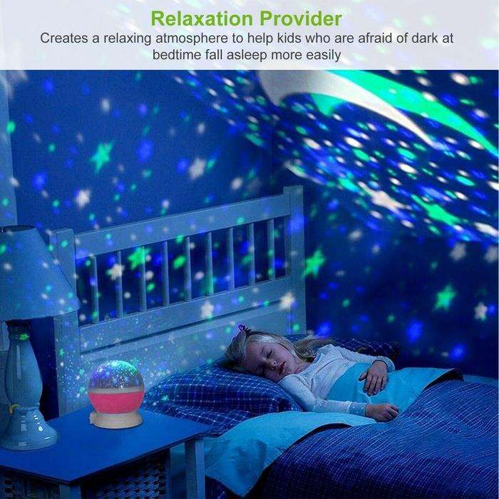 Rotating Starry Night Sky Projector Lamp