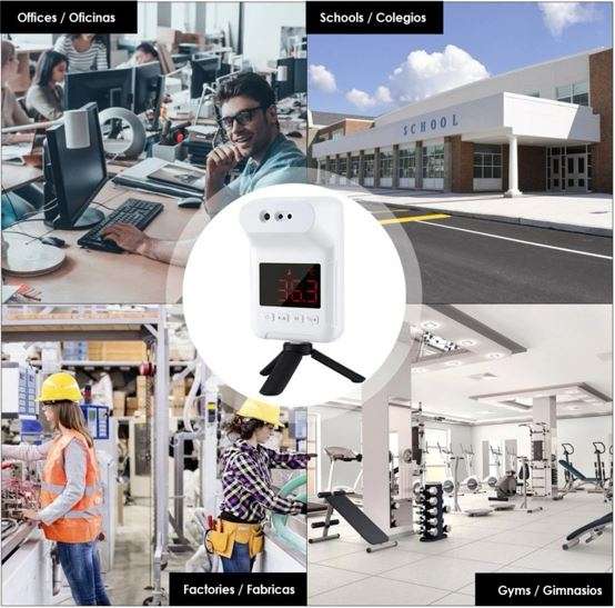 Wall Mounted Infrared Thermometer Counter