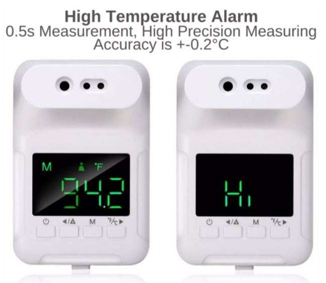 Wall Mounted Infrared Thermometer Counter