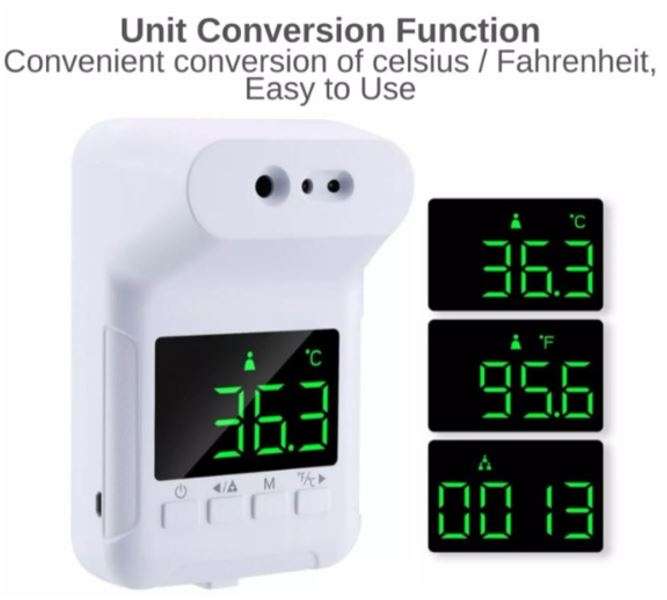 Wall Mounted Infrared Thermometer Counter