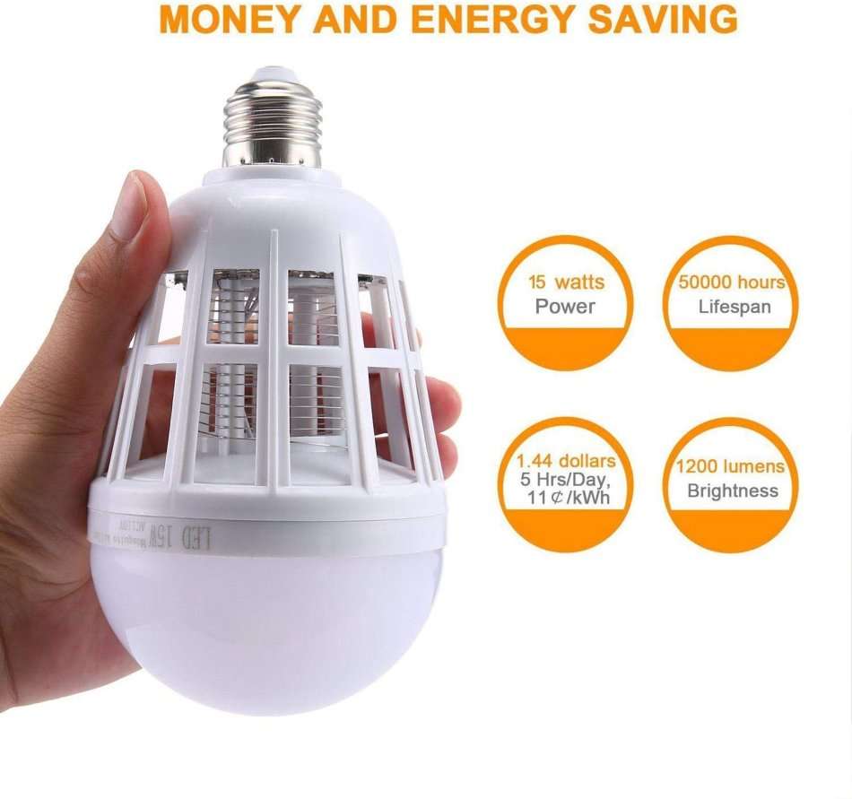 LED Mosquito Light Bulb - Available in Screw and Pin Type