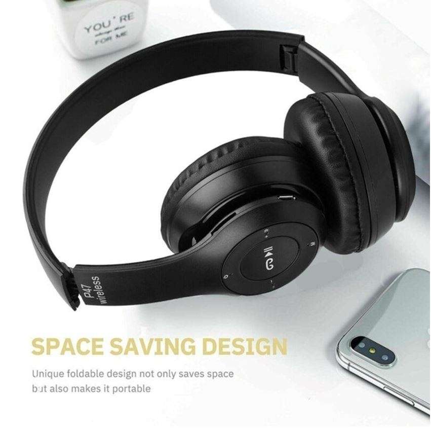 Foldable Wireless Bluetooth Headphones with SD Card function, FM Radio, Song Switching, phone answer