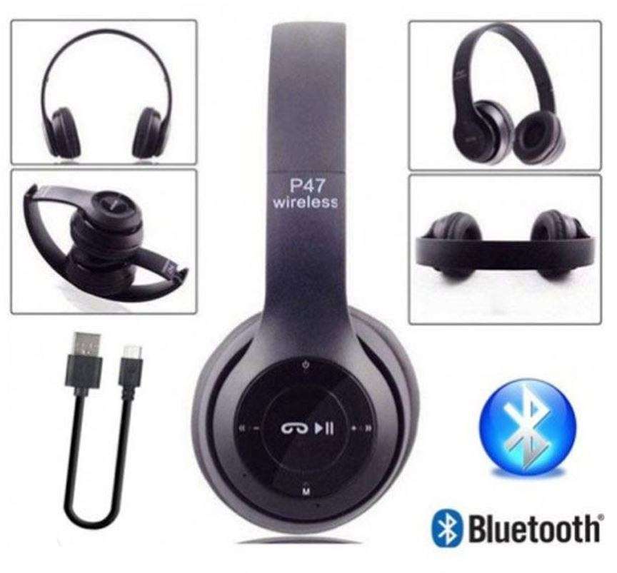 Foldable Wireless Bluetooth Headphones with SD Card function, FM Radio, Song Switching, phone answer