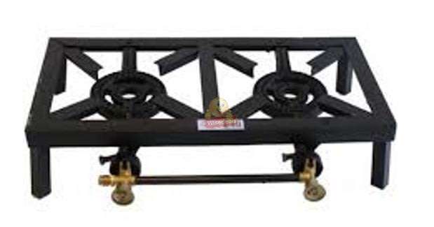Double Burner Cast Iron Gas Cooker
