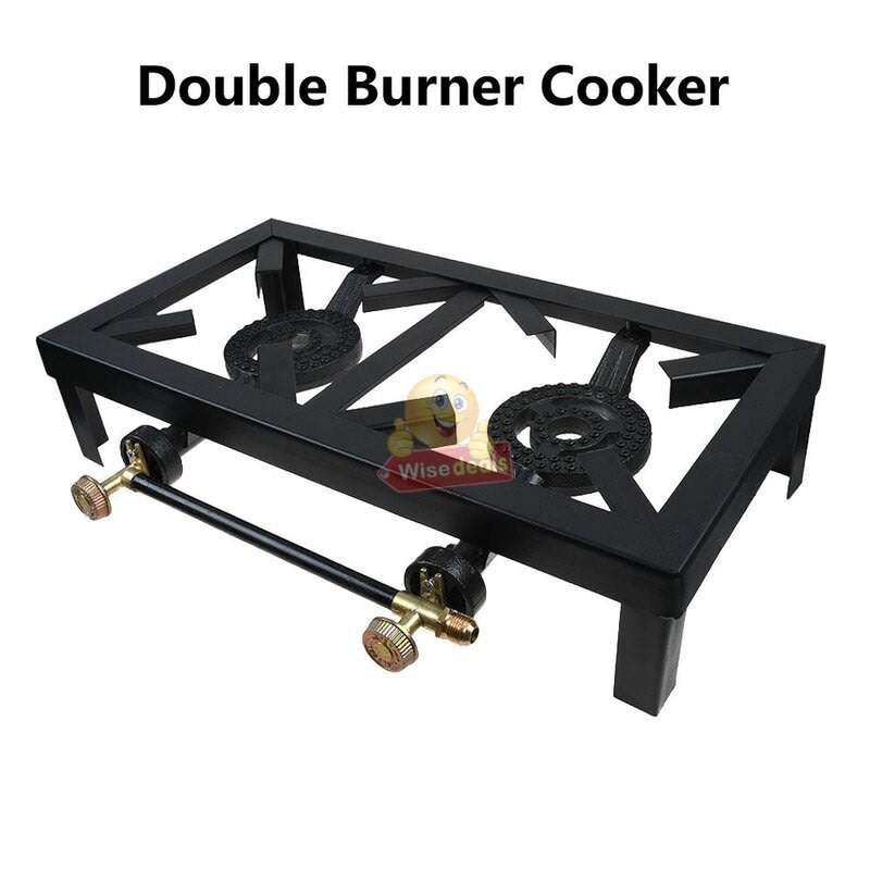 Double Burner Cast Iron Gas Cooker
