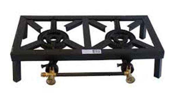 Double Burner Cast Iron Gas Cooker
