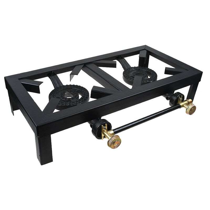 Double Burner Cast Iron Gas Cooker