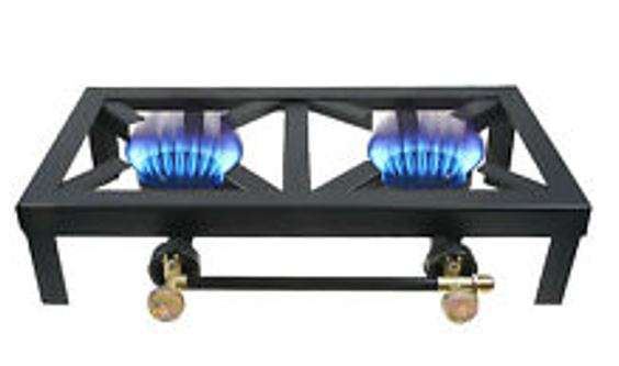 Double Burner Cast Iron Gas Cooker