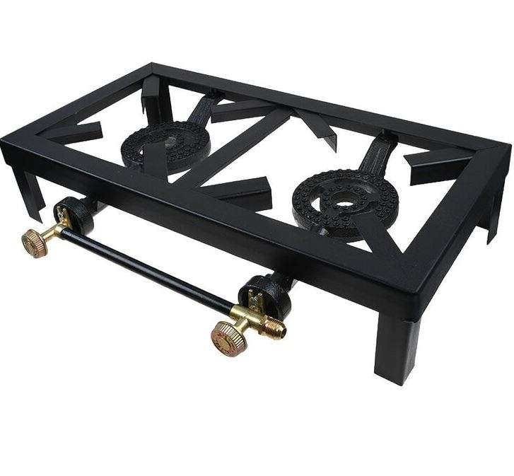 Double Burner Cast Iron Gas Cooker