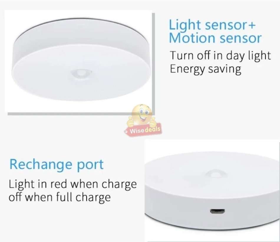 Motion Sensor Night Light with USB Cable