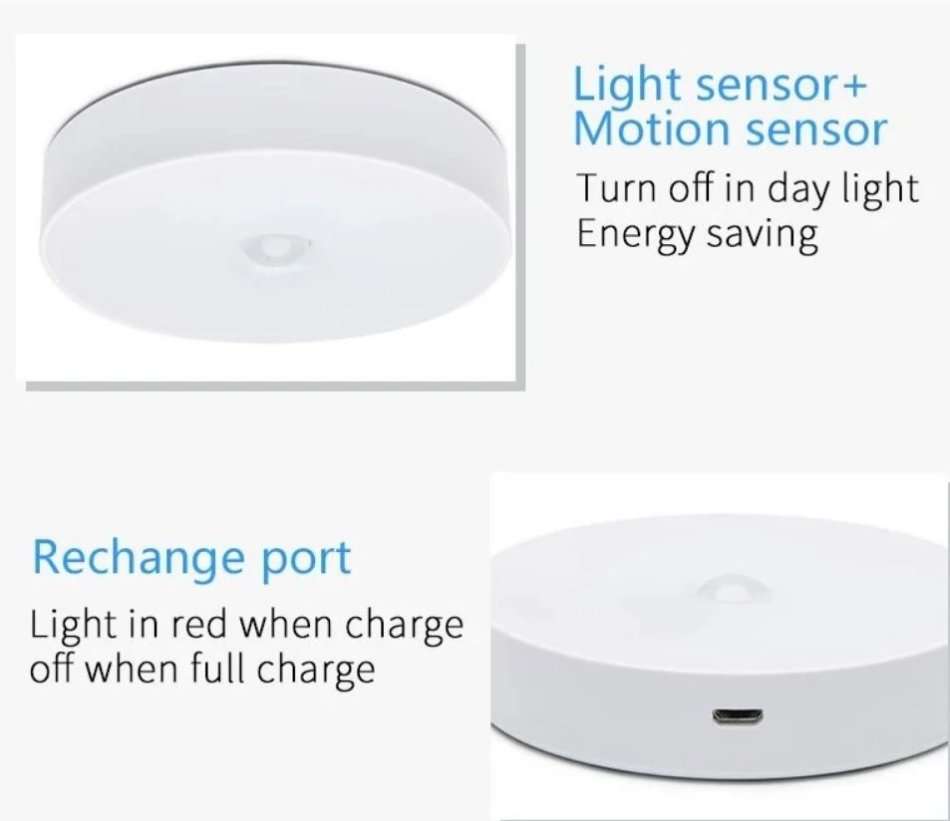 Motion Sensor Night Light with USB Cable