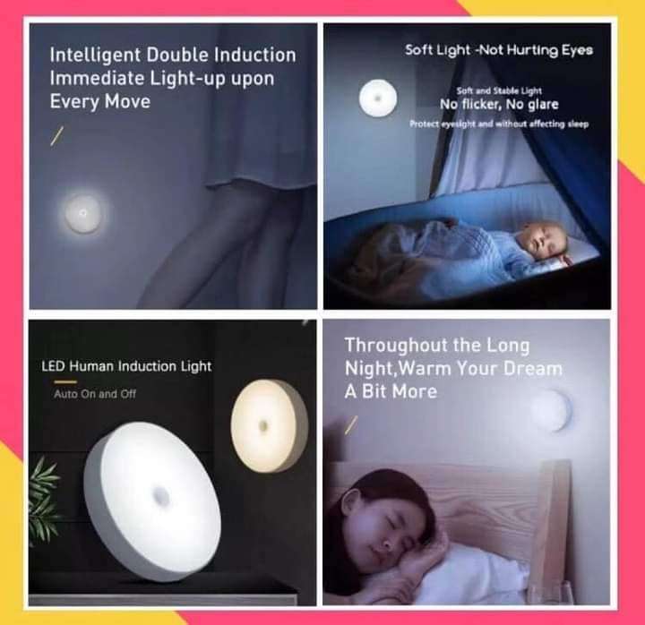 Motion Sensor Night Light with USB Cable