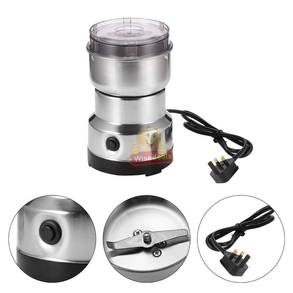 150W Electric Stainless-Steel Coffee and Spice Grinder