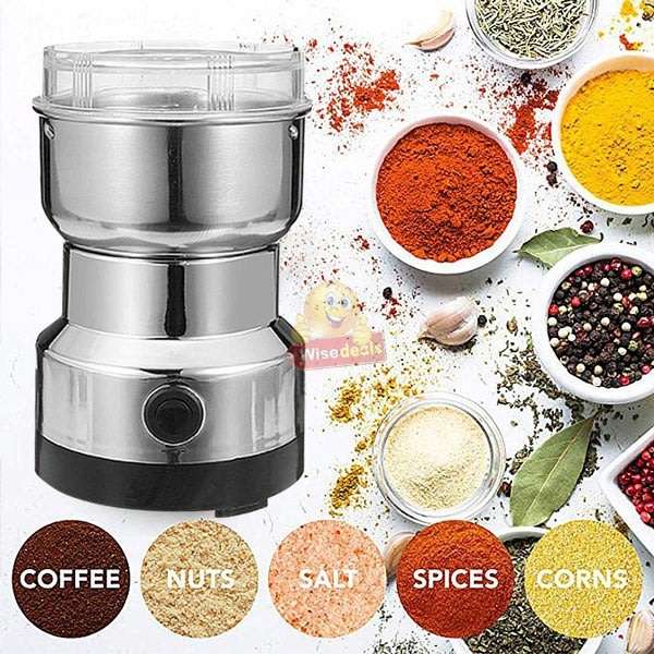 150W Electric Stainless-Steel Coffee and Spice Grinder