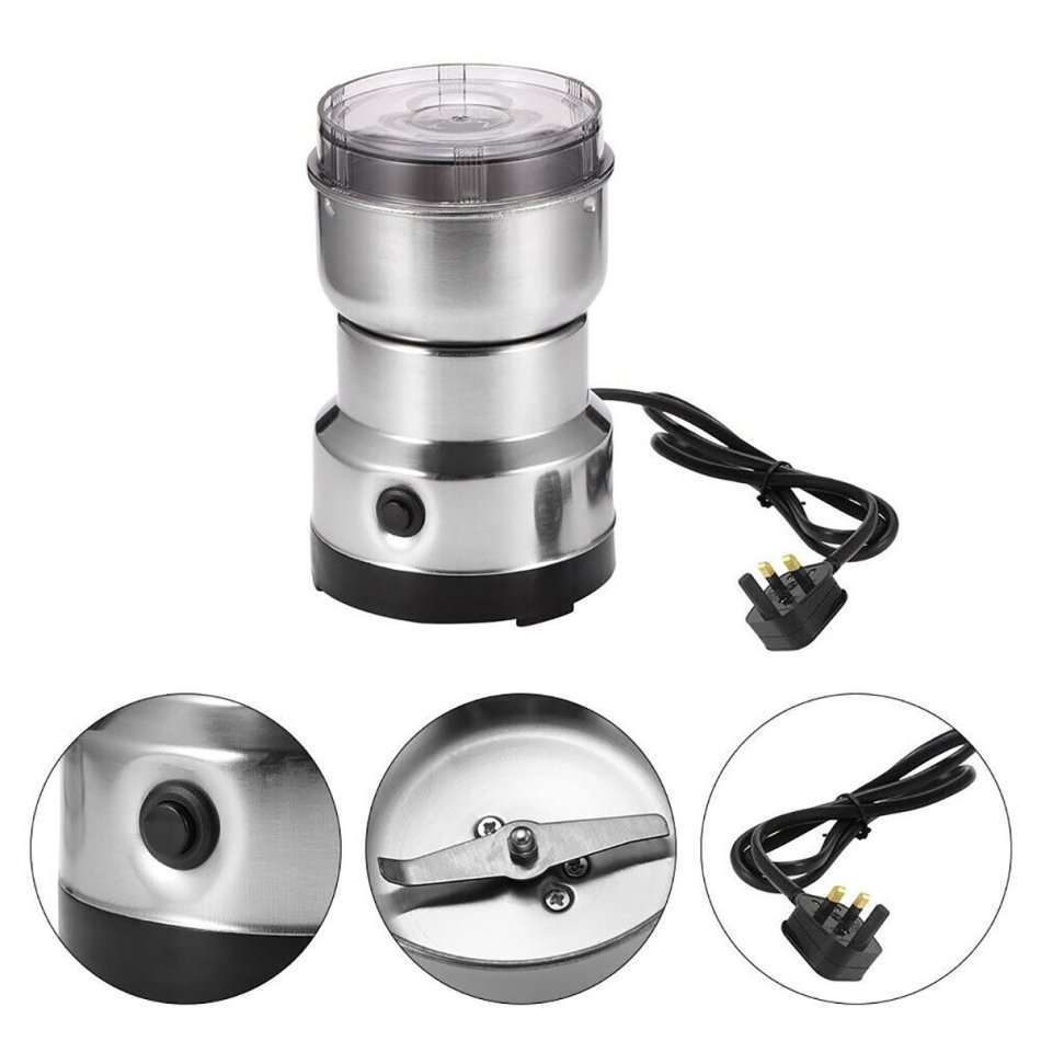 150W Electric Stainless-Steel Coffee and Spice Grinder