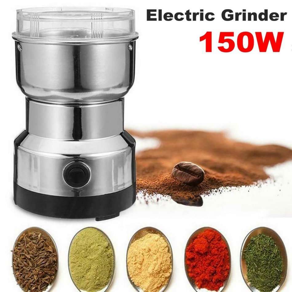 150W Electric Stainless-Steel Coffee and Spice Grinder