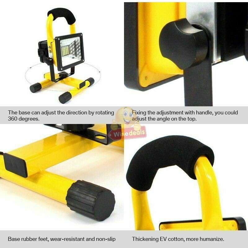 Super Bright 30W Floodlight with Stand  2400 Lumens, Rechargeable batteries etc
