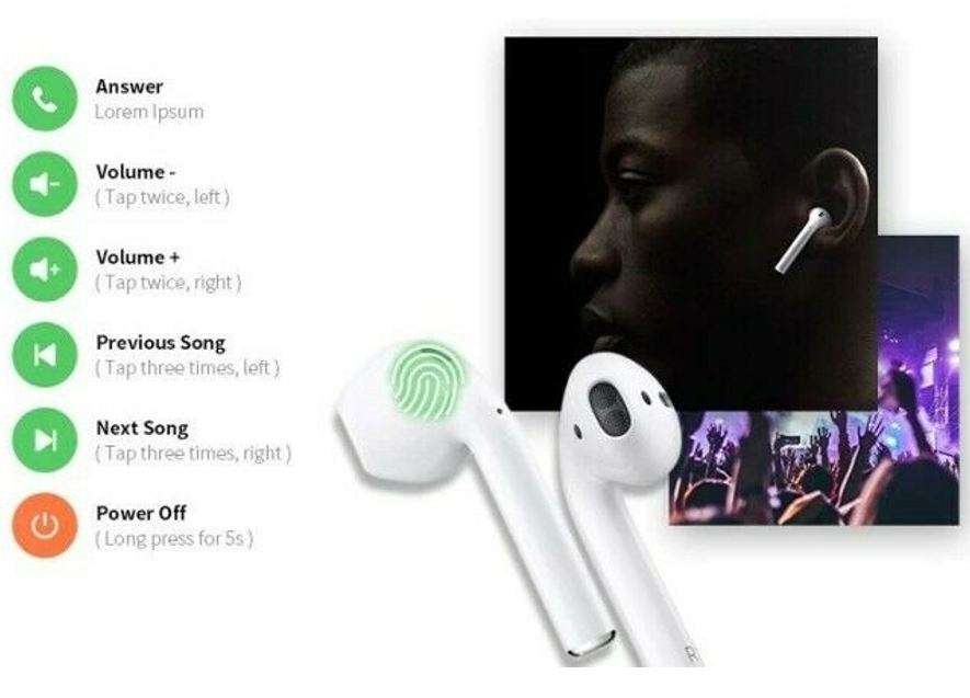 i12 Wireless Stereo Bluetooth Headphones