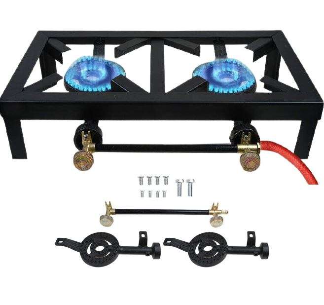 Double Burner Cast Iron Gas Cooker