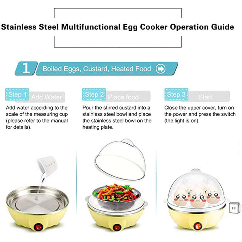 Electric Steamer - Boil eggs, Cook or Warm Food in Minutes, Easy and Safe