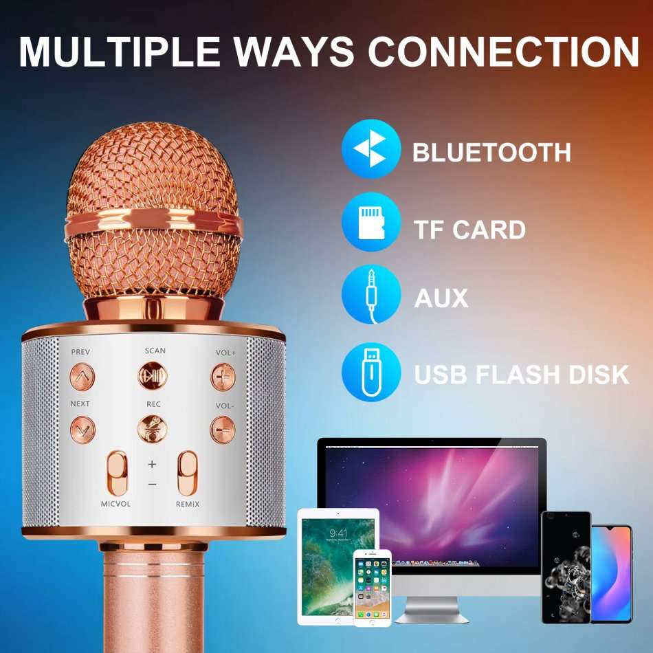 4-IN-1 Bluetooth Karaoke Speaker and Microphone