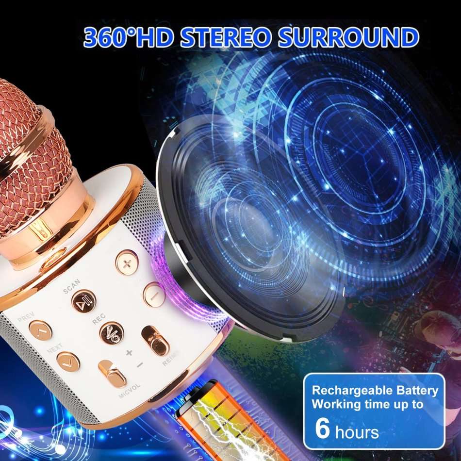 4-IN-1 Bluetooth Karaoke Speaker and Microphone