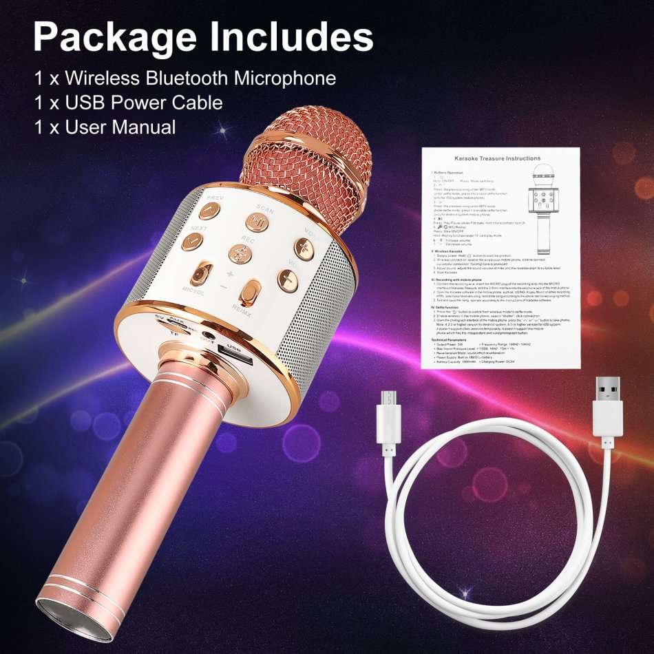 4-IN-1 Bluetooth Karaoke Speaker and Microphone