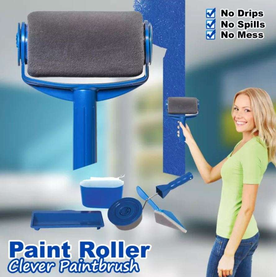 6 Piece Refill Paint Roller Set - No Drips, No Spills, No Mess