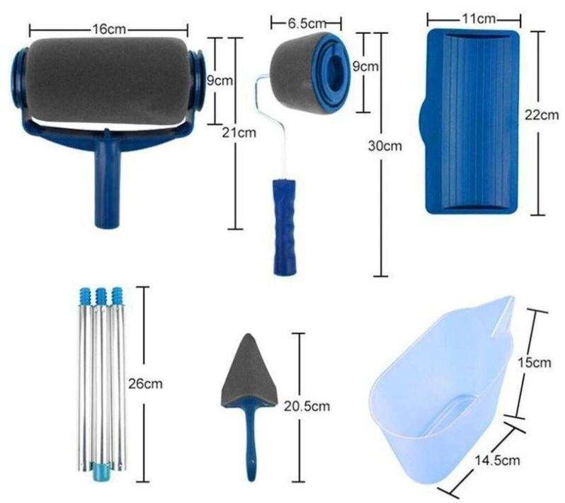 6 Piece Refill Paint Roller Set - No Drips, No Spills, No Mess