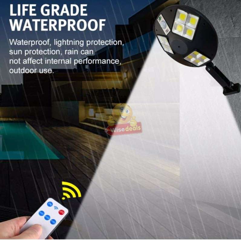 Remote Controlled SOLAR Sensor Flood Light with 3 Setting Modes