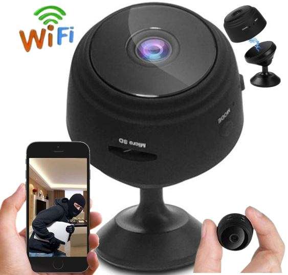 Mini Wireless WIFI IP Camera - Motion detection, Night Vision, Magnetic base etc