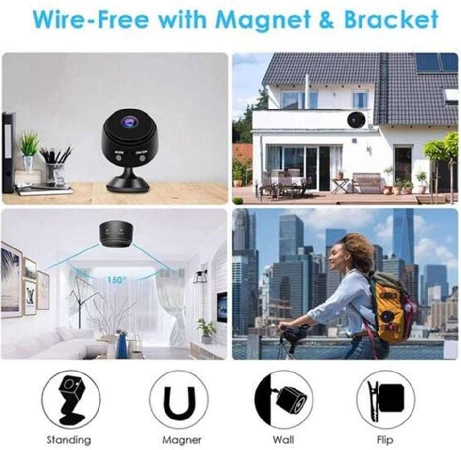 Mini Wireless WIFI IP Camera - Motion detection, Night Vision, Magnetic base etc