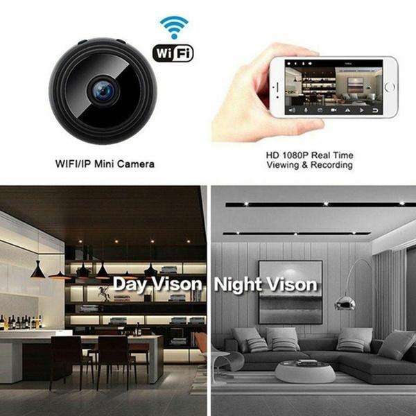 Mini Wireless WIFI IP Camera - Motion detection, Night Vision, Magnetic base etc