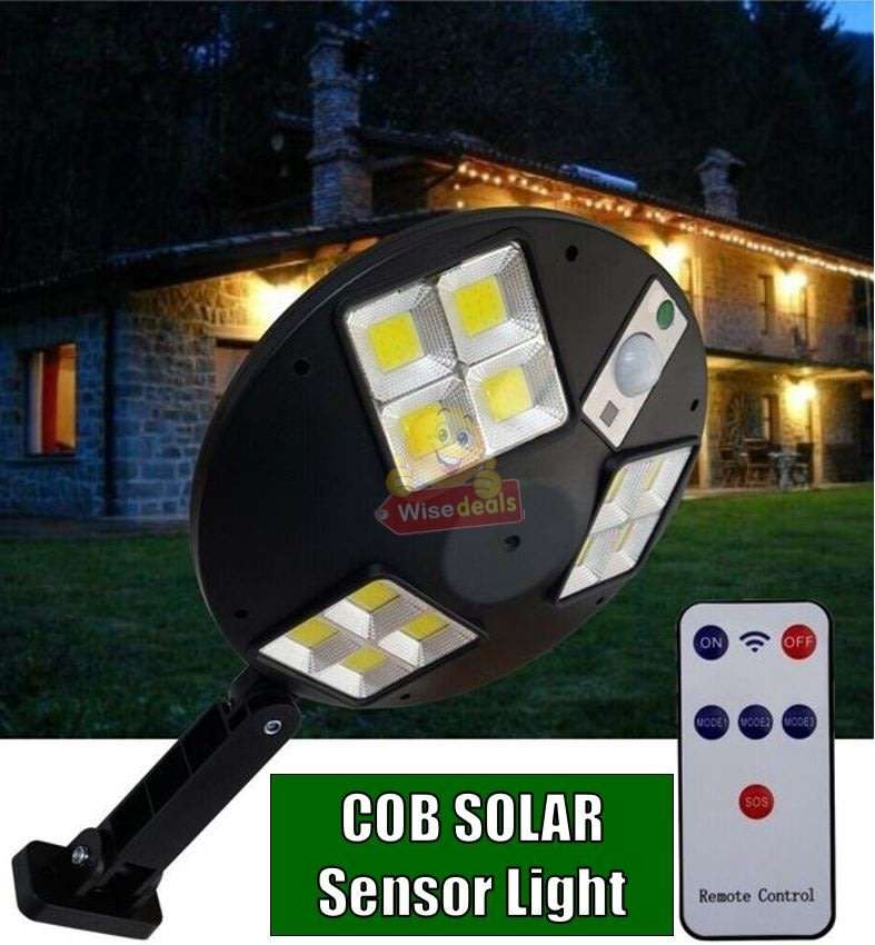 COB Remote Controlled SOLAR Sensor Flood Light
