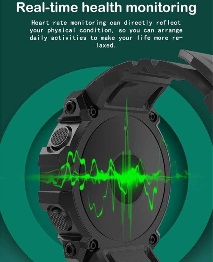 Bluetooth Fitness Smart Watch - Monitor Heart Rate, Blood Pressure, Blood Oxygen, Calorie, Distance