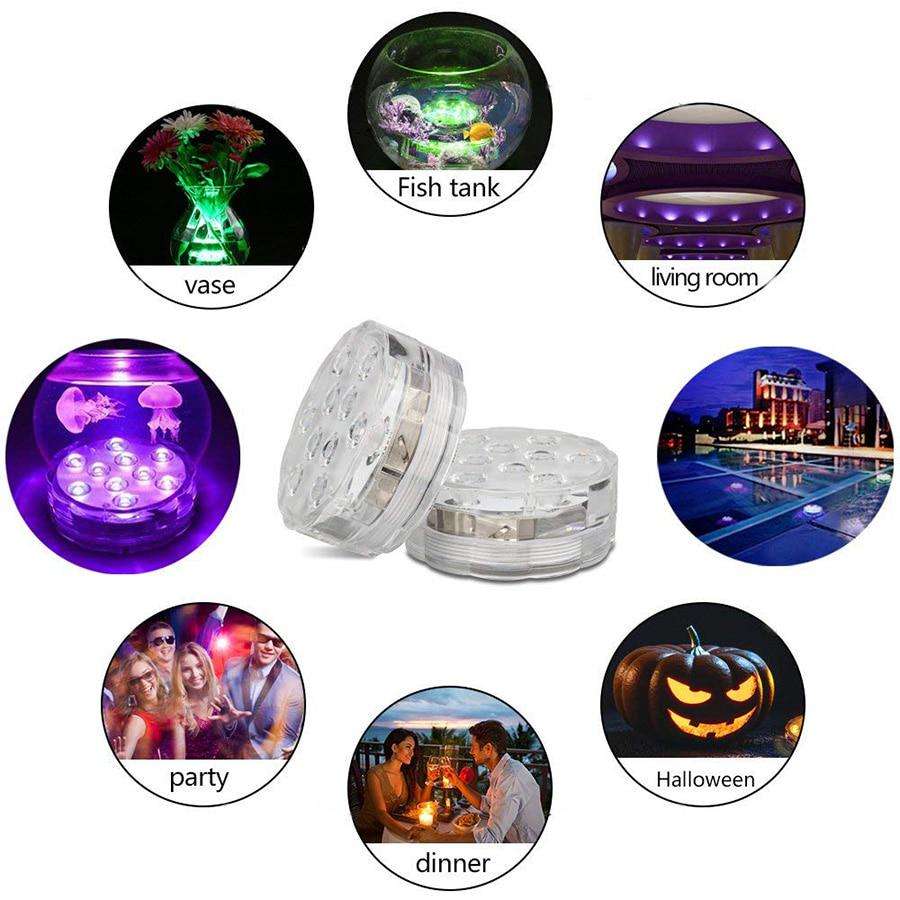 RGB Waterproof Submersible 16 Colour LED Light with Remote Control